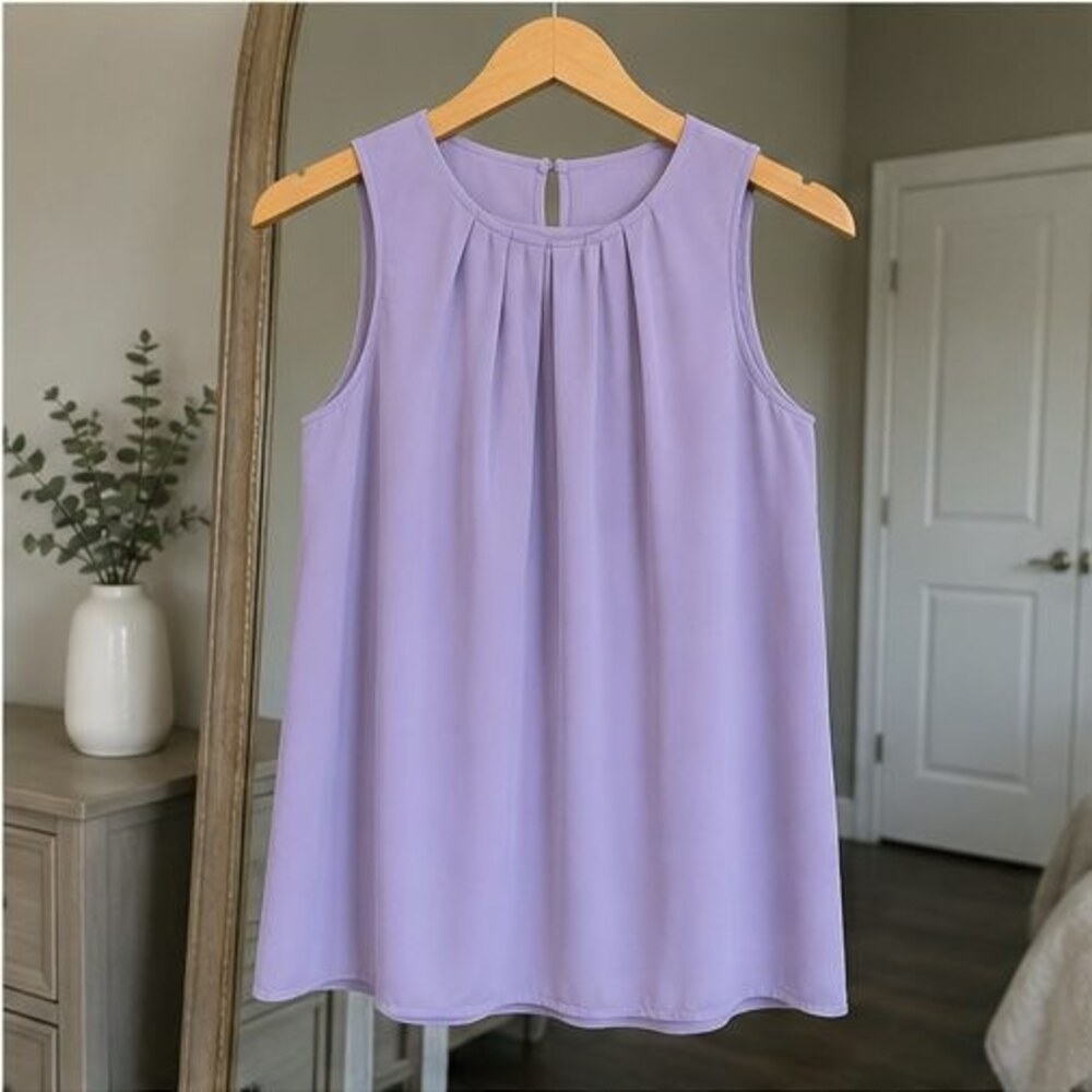 Taupe V Neck Top